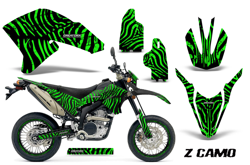 Yamaha WR250X R Graphics Kit ZCamo Green NP Rims